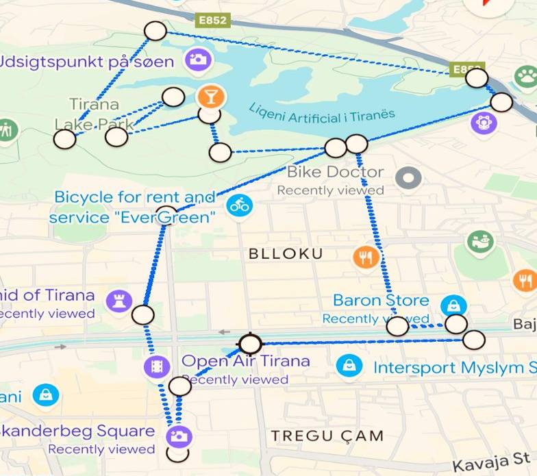 Cycle Around the Lake Map